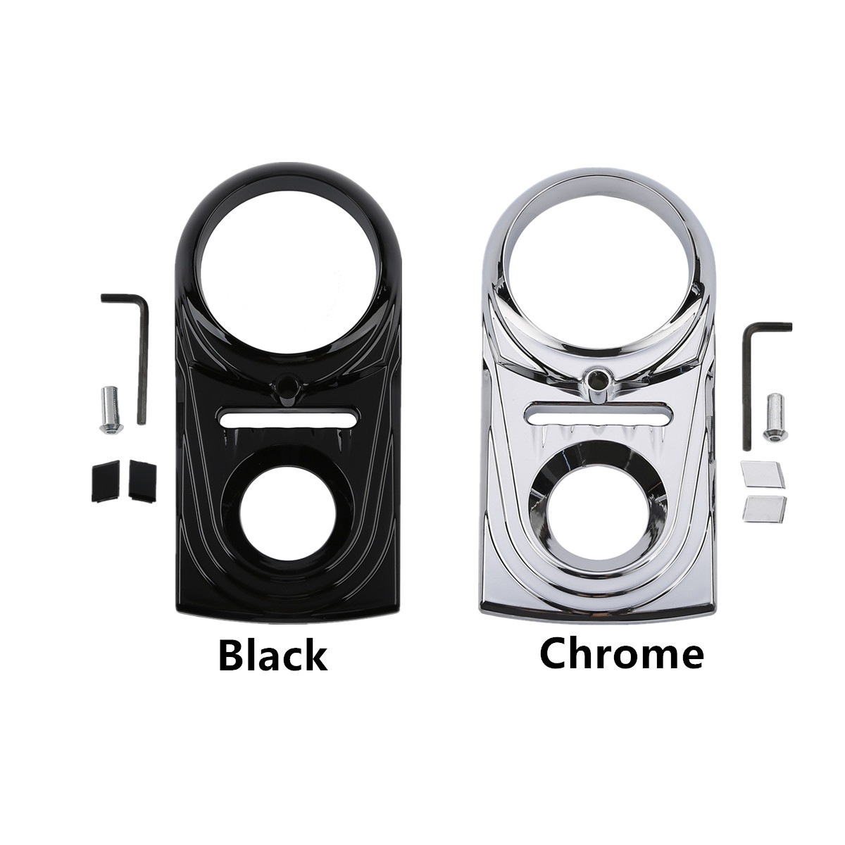 Chrome/Black Dash Panel Insert Cover Fit For Harley Softail Fatboy 2000-2017