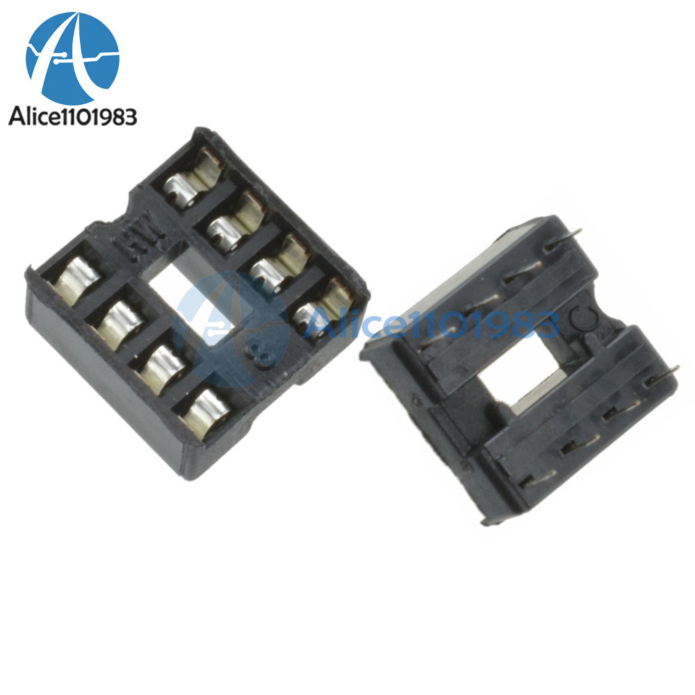 20/50/100PCS 8pin DIP IC Socket Adaptor Solder Type Pitch Dual Wipe Contact