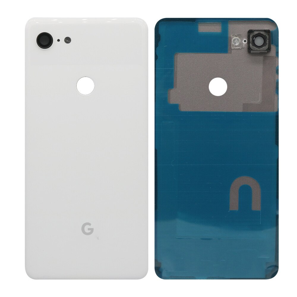 Back Glass Battery Cover Rear Door W Camera Lens Replace for Google Pixel 3 XL