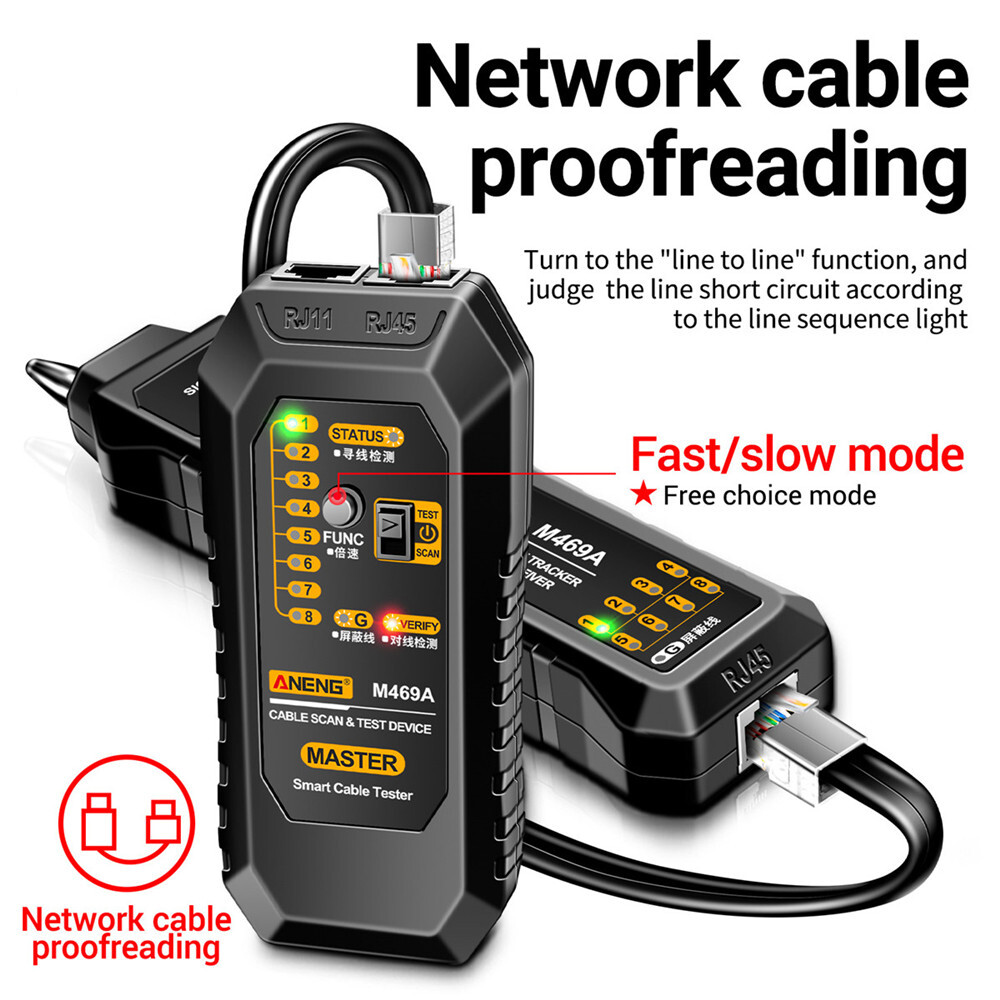 ANENG M469A Multifunctional RJ45 RJ11 Network Cables Tracker Networking Analyzer