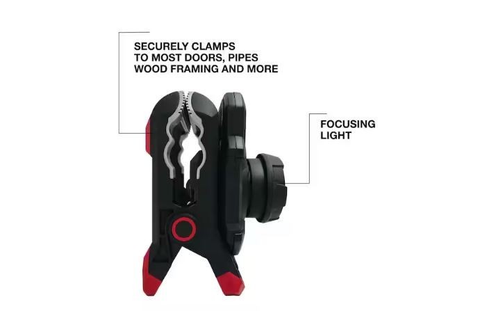 2500-Lumens Rechargeable LED Clamp Work Light