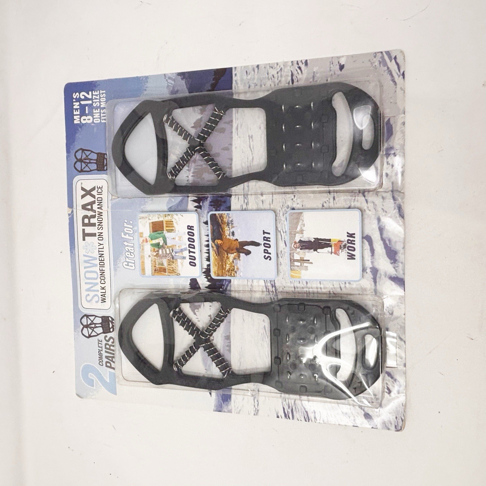 SNOWTRAX Men’s Winter Traction Hiking Walking Cleats for Snow Ice Rock 8 -12