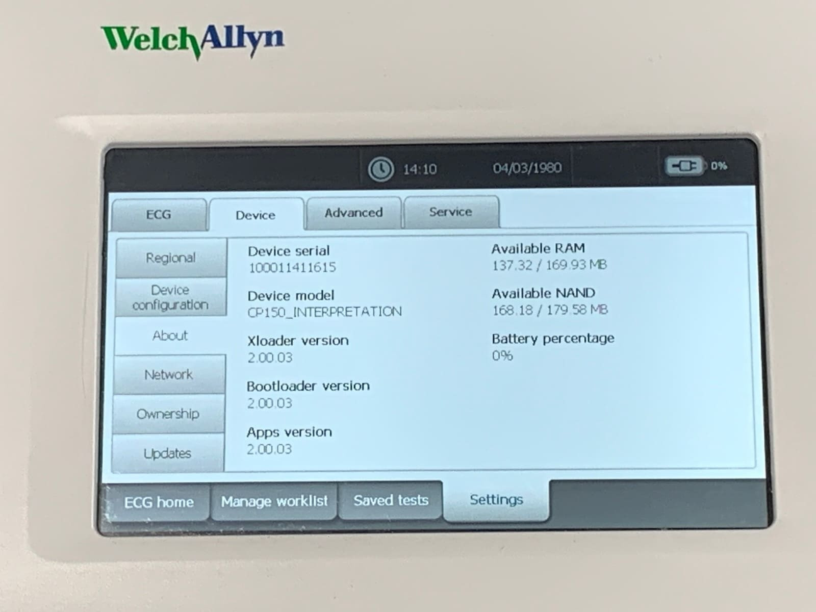 For Welch Allyn CP-150 Lcd Screen Display ！