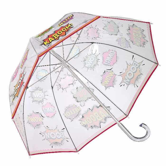 Galleria Enterprises Comic Book Clear Bubble Stick Umbrella