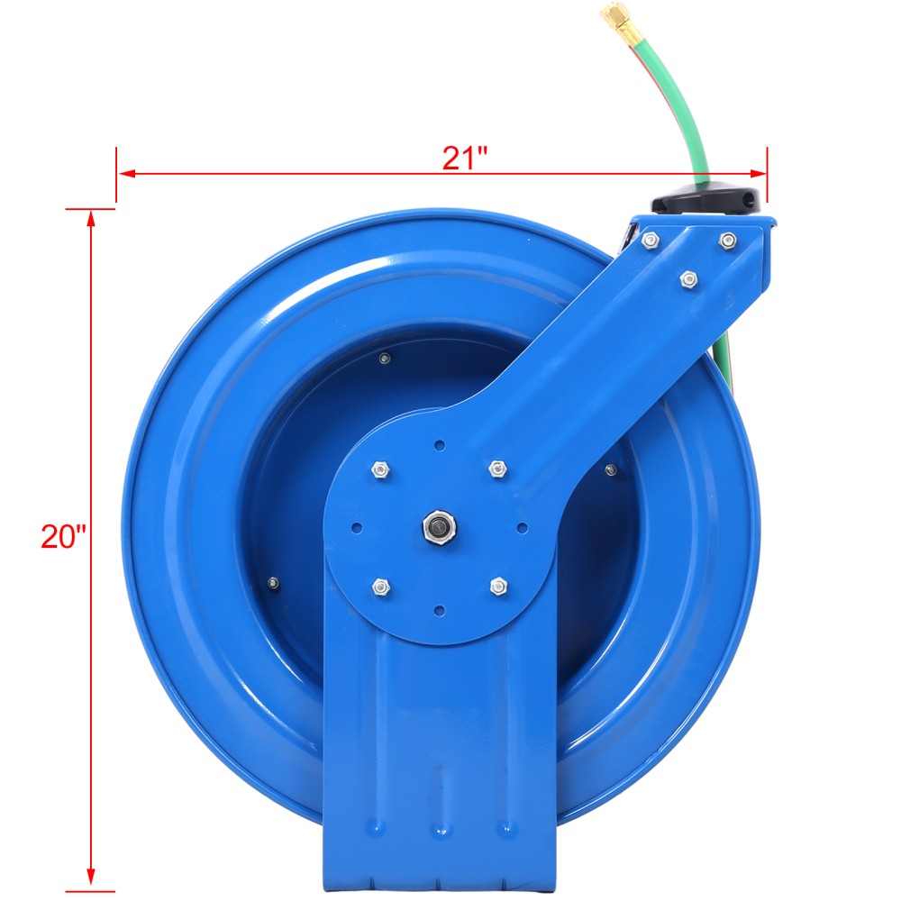 Retractable Welding Hose Reel - Twin Oxygen Acetylene Rubber Hoses