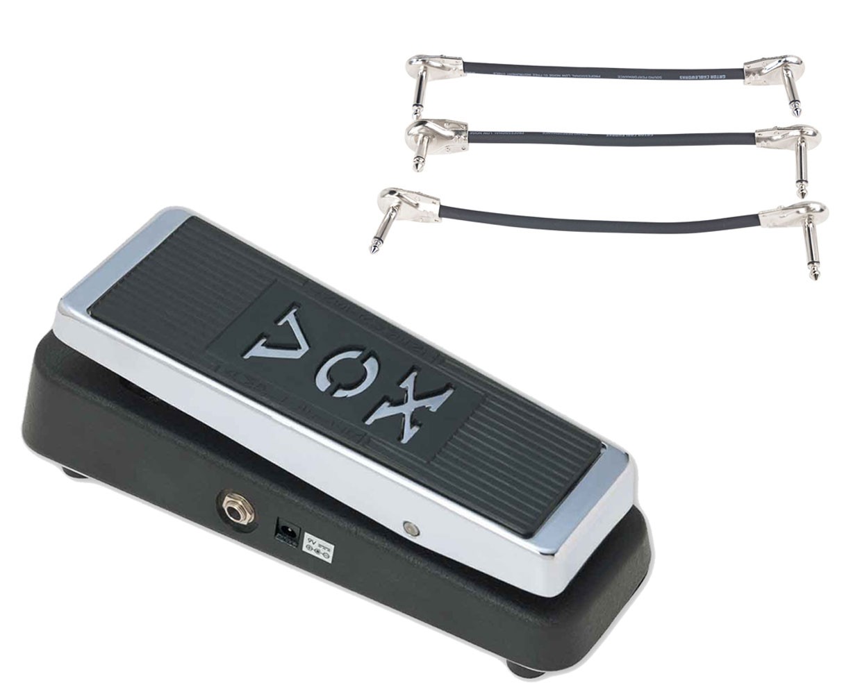 Vox V847A Wah-Wah Pedal + Gator Patch Cable 3 Pack