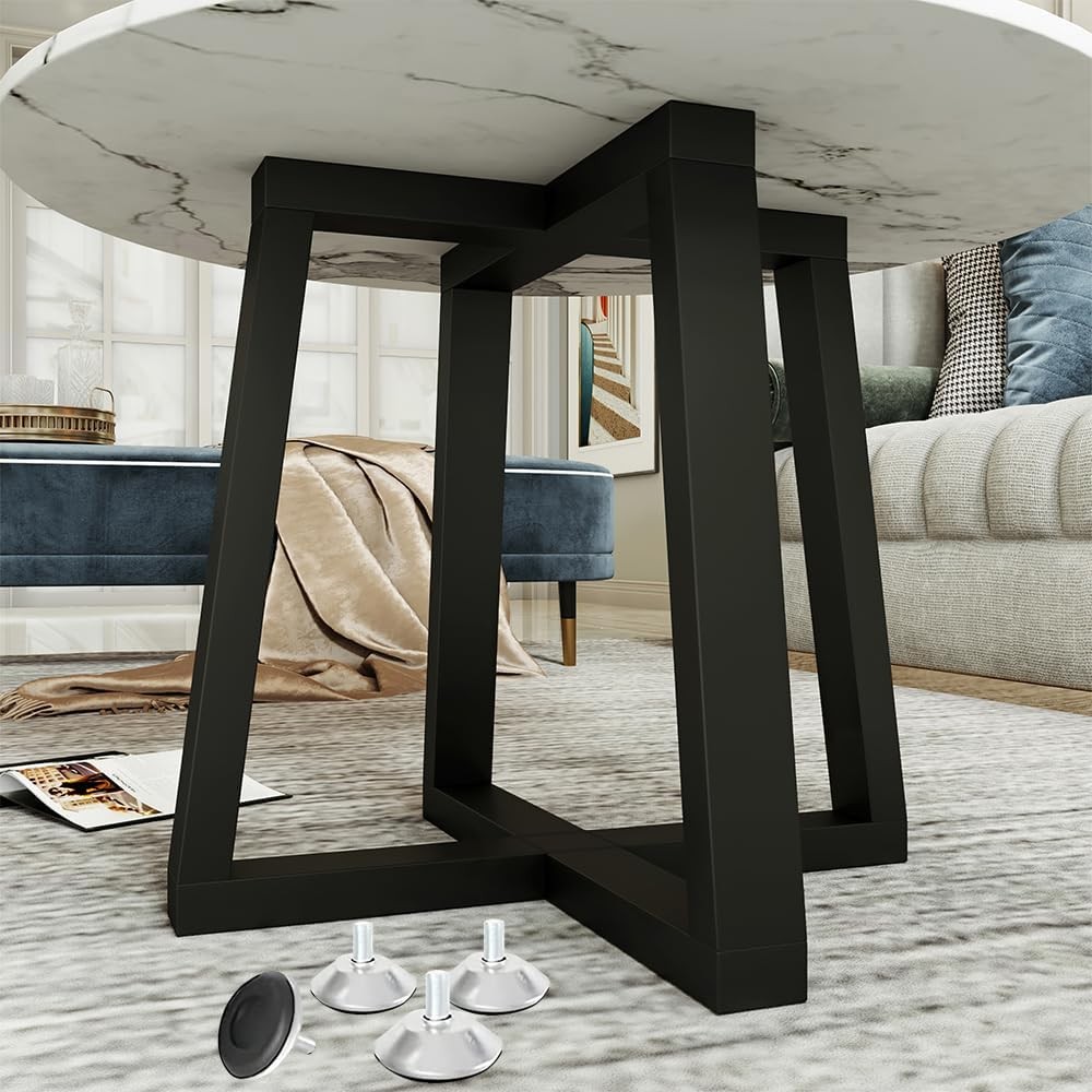 Metal Coffee Table Legs 18 Inch, 650LBS with Suct Cups &