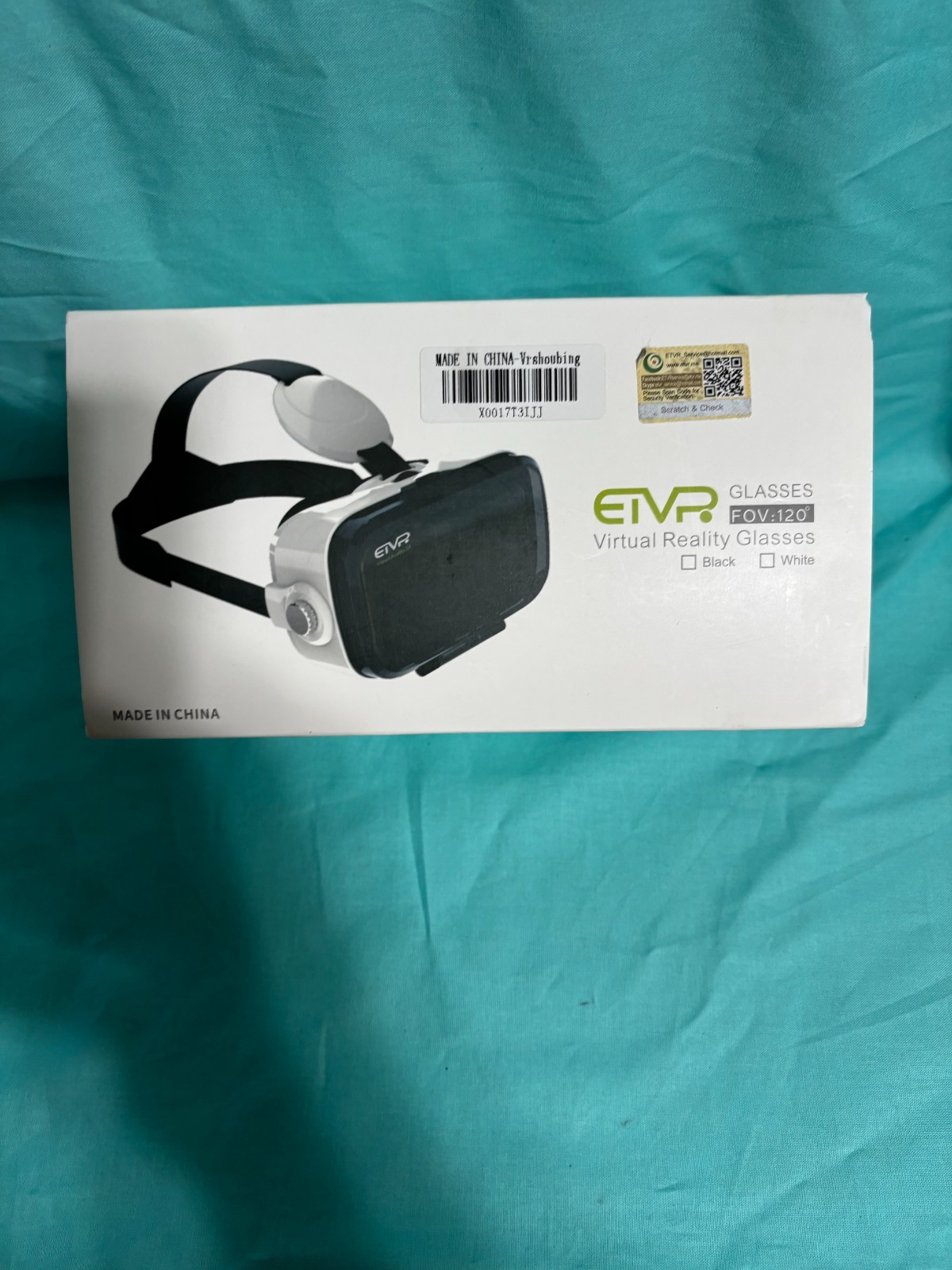 Black ETVR 3D Virtual Reality Glasses 120 Degree FOV VR Headset New in Box