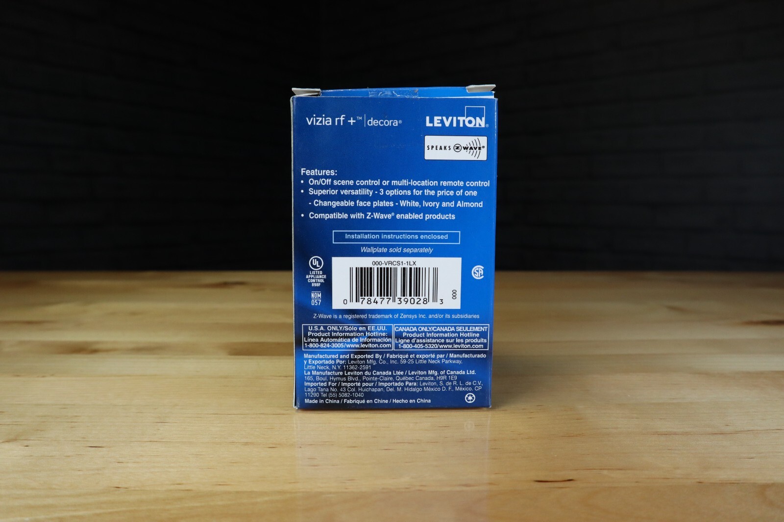 Leviton VRCS1-1LX Vizia RF+ Scene Controller Switch Smart Lighting