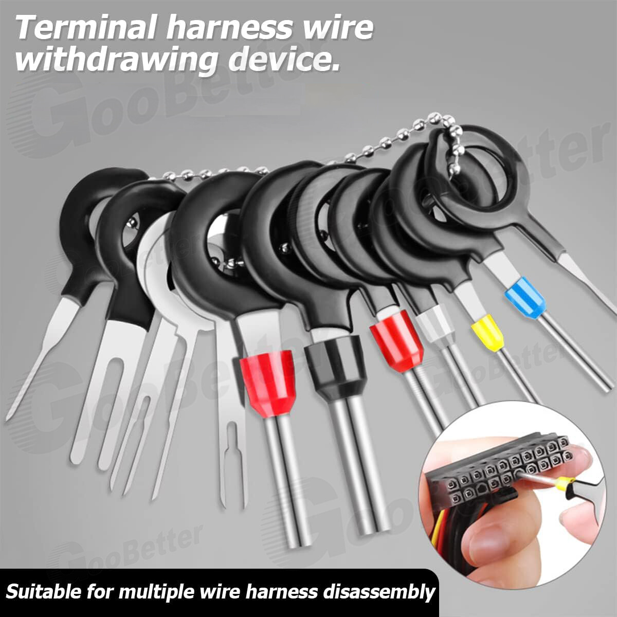 82Pcs Pin Ejector Wire Kit Extractor Auto Terminal Removal Connector Puller Tool