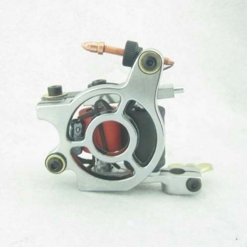 1PCS Aluminum Alloy 10 Wrap Coils Tattoo Machine Gun For Kit Power Supply Silver