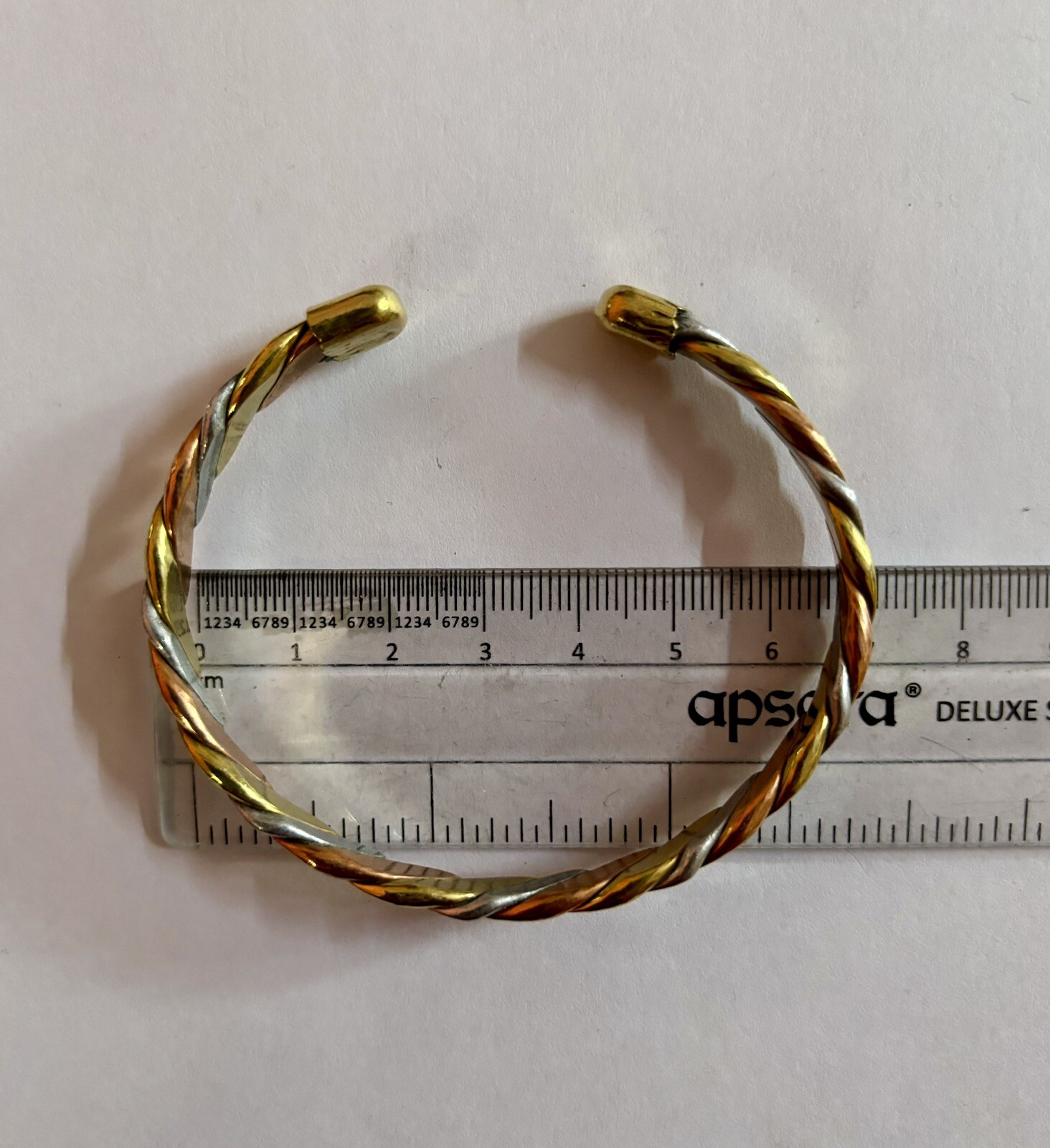 1Pc Pure Ashtadhatu, Copper Brass Silver Healing Bangle Cuff Bracelet Spiritual