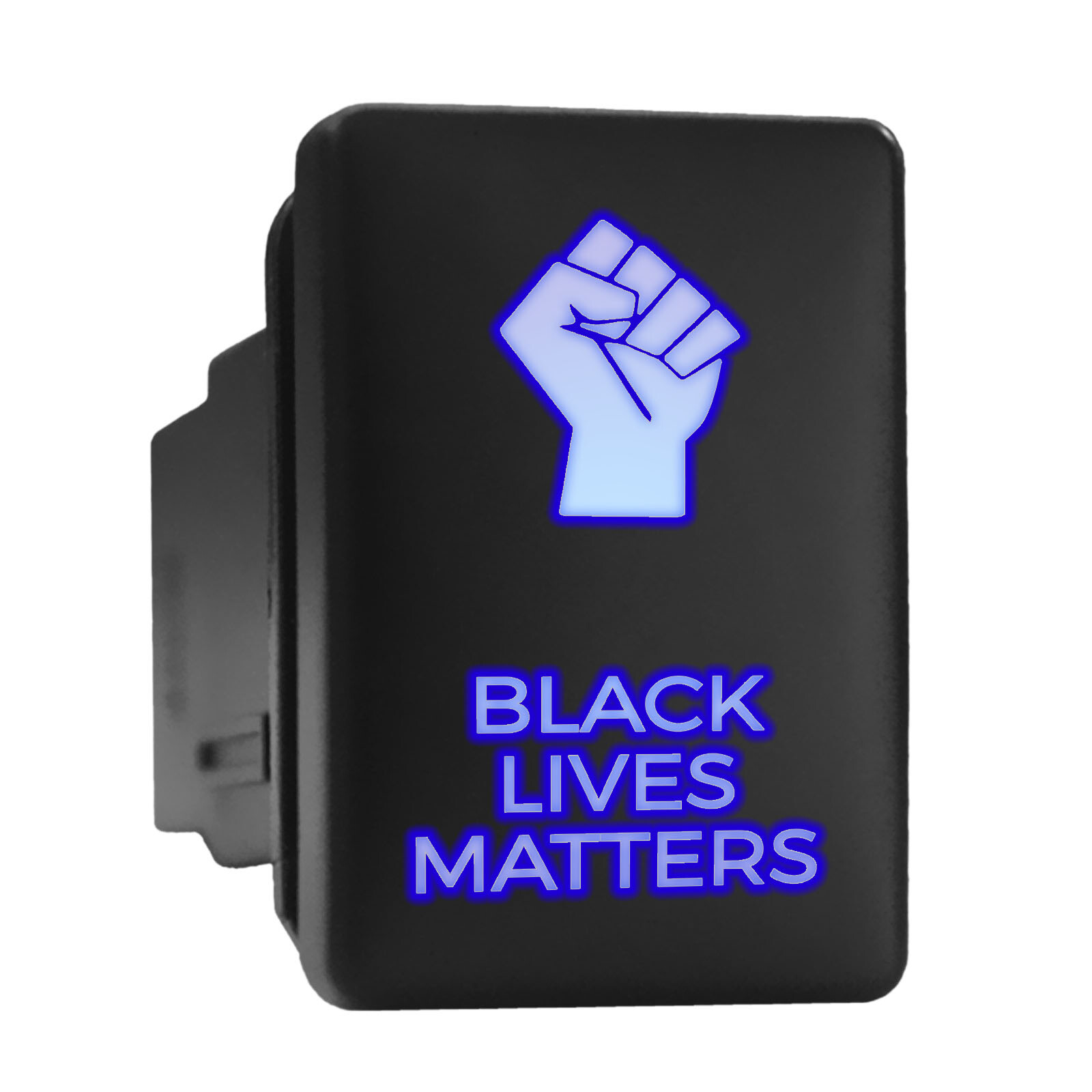 BLACK LIVES MATTER - LED Push Button for TOYOTA (1.28 x 0.87 in) Blue