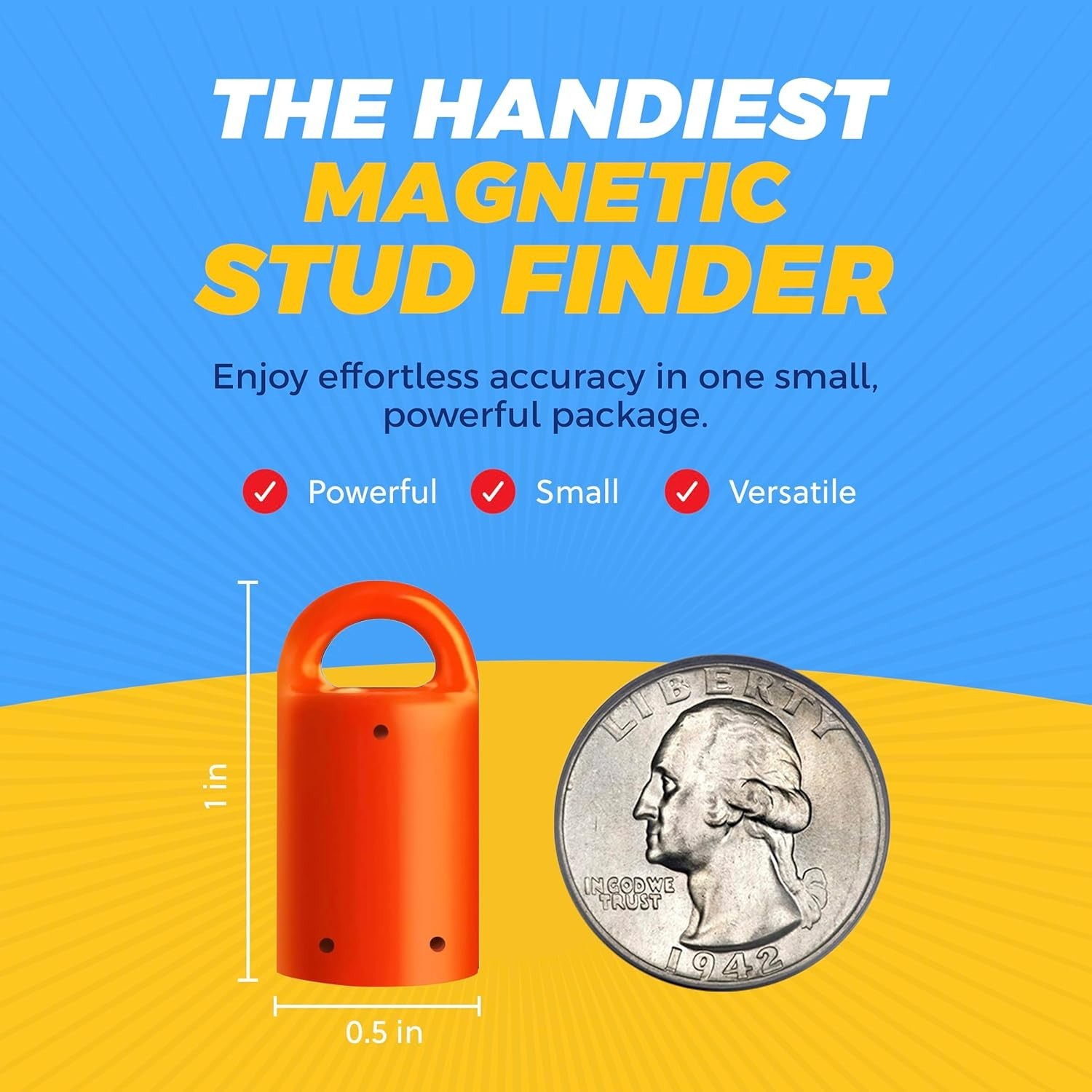 Best-In-Class Magnetic Stud Finder for Accurate Installations - Orange