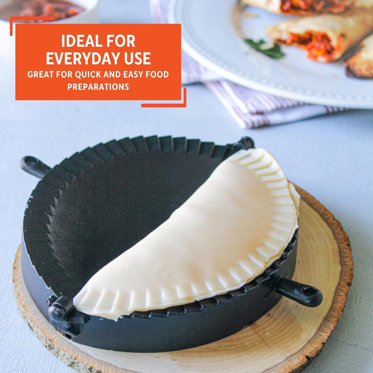 Empanada Press Set – Dumpling Maker, Plastic Empanada Mold & Pastry Press