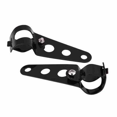 Motorcycle Headlight Brackets 26mm 2pcs Stainless Steel Adjustable Black