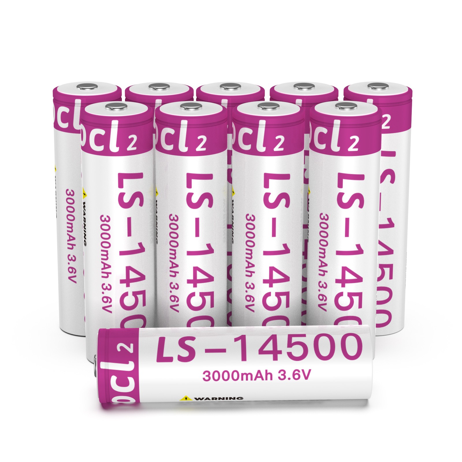 LS14500 3.6V AA Lithium Batteries 3000mAh Li-SOCL₂ Non-Rechargeable Battery