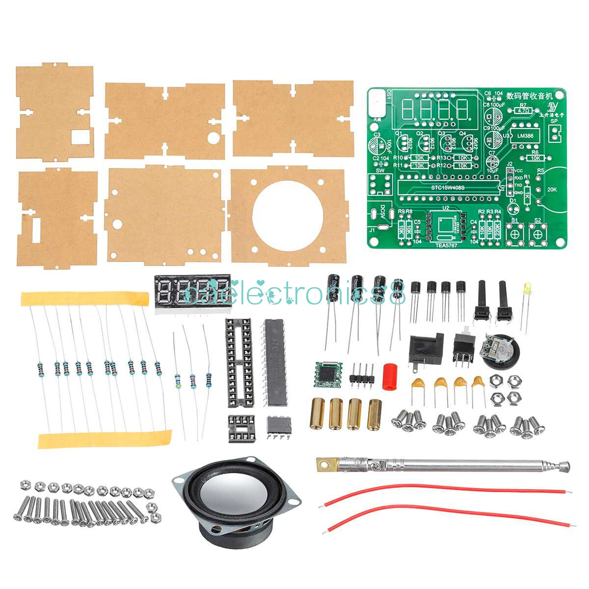 DIY DC4.5-5.5V 87.5-108MHZ Digital Tube Display FM Digital Radio Electronic