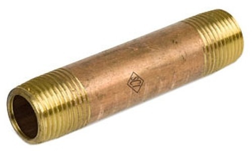 Smith-Cooper 86NI4004024C Nipple 1/2" Red Brass Lead-Free MPT x MPT
