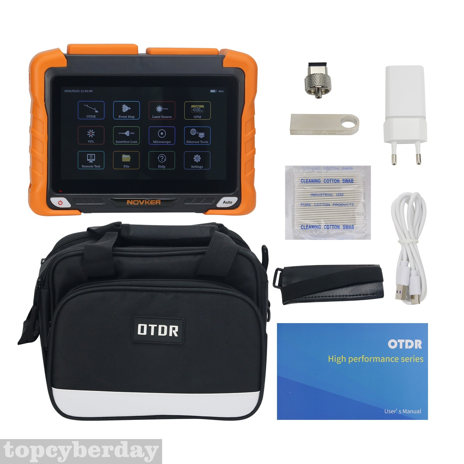 NK6200-S0 OTDR Optical Time Domain Reflectometer w/ 7" Capacitance Touch Screen