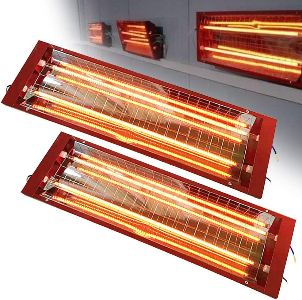 2000W Baking Infrared Paint Curing Lamp 2Pcs Infrared Curing Lights
