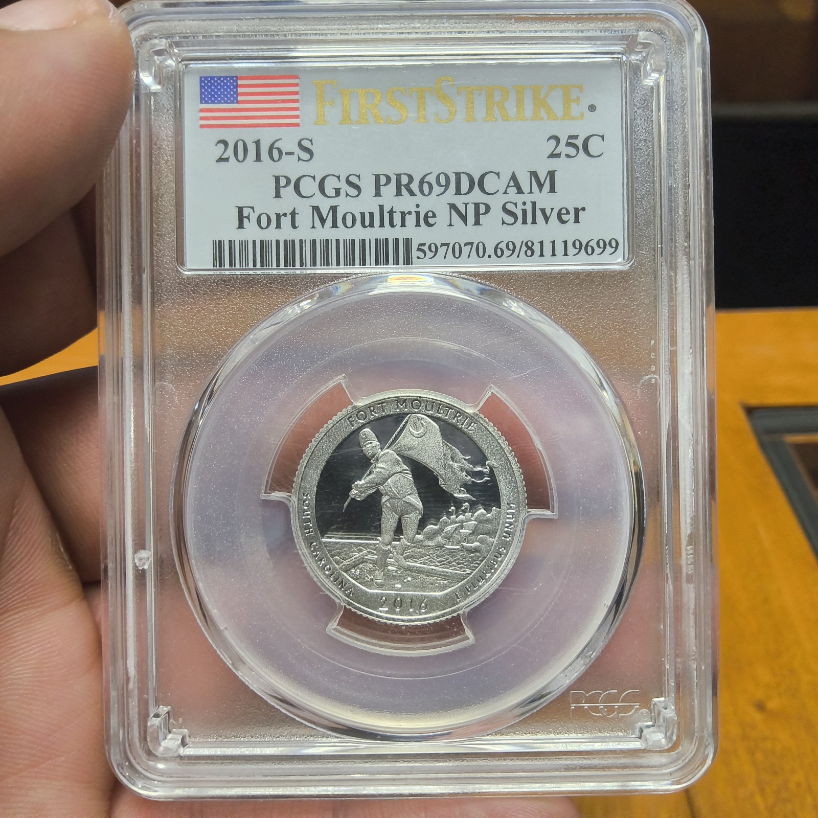 2016-S Quarter PCGS PR69 DCAM Fort Moultrie NP Silver