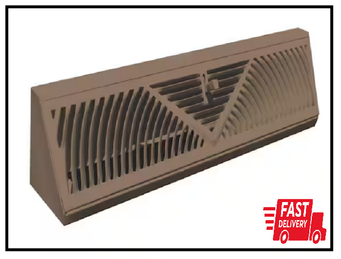 18 In. Steel Brown Baseboard Diffuser Supply