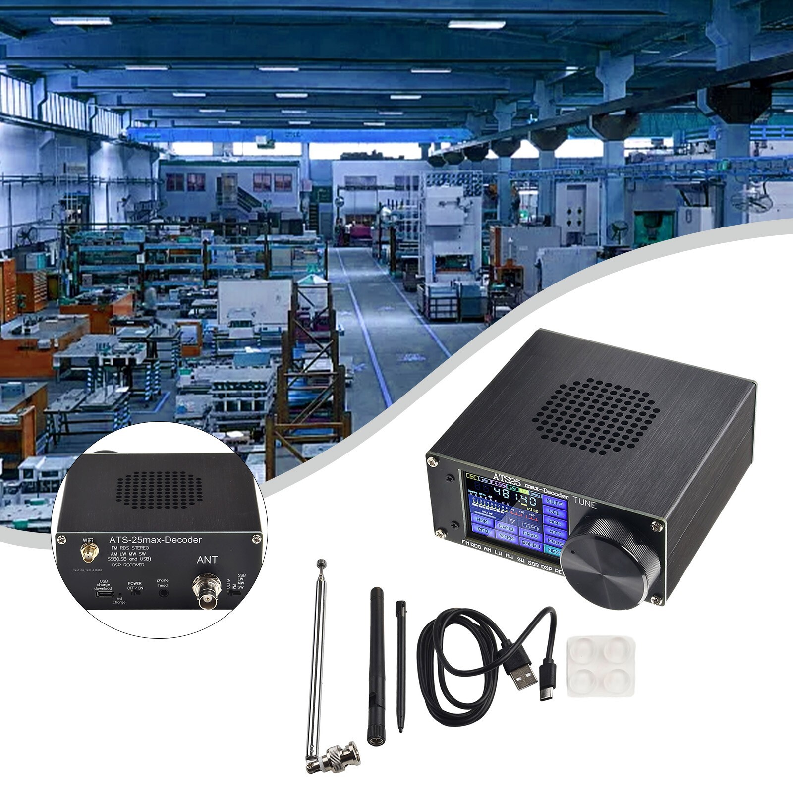ATS-25max-Decoder Si4732A10 Full-Ba N D Receiver Support CW RTTY FT8 FT4 SW for