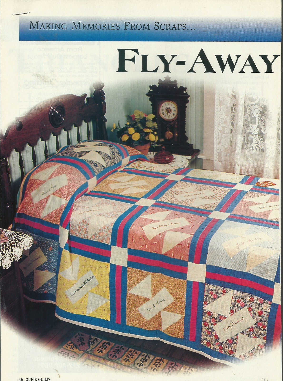 B0183  FLY-AWAY TRIANGLES  QUILT PATTERN/INSTRUCTIONS