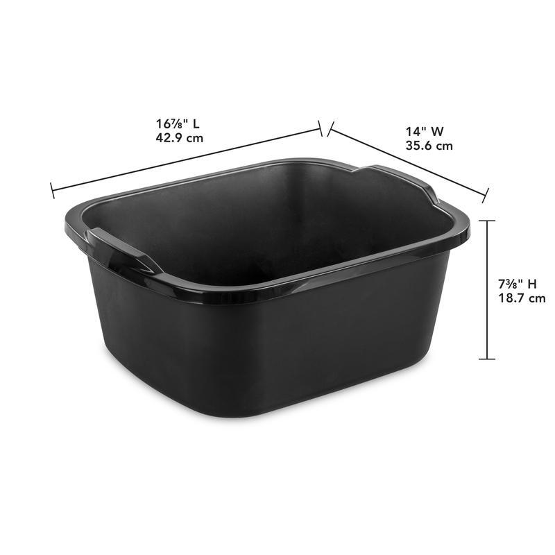 18 Qt Dishpan Plastic Kitchen Soaking Washing Storage 2 Pack Durable Handles New