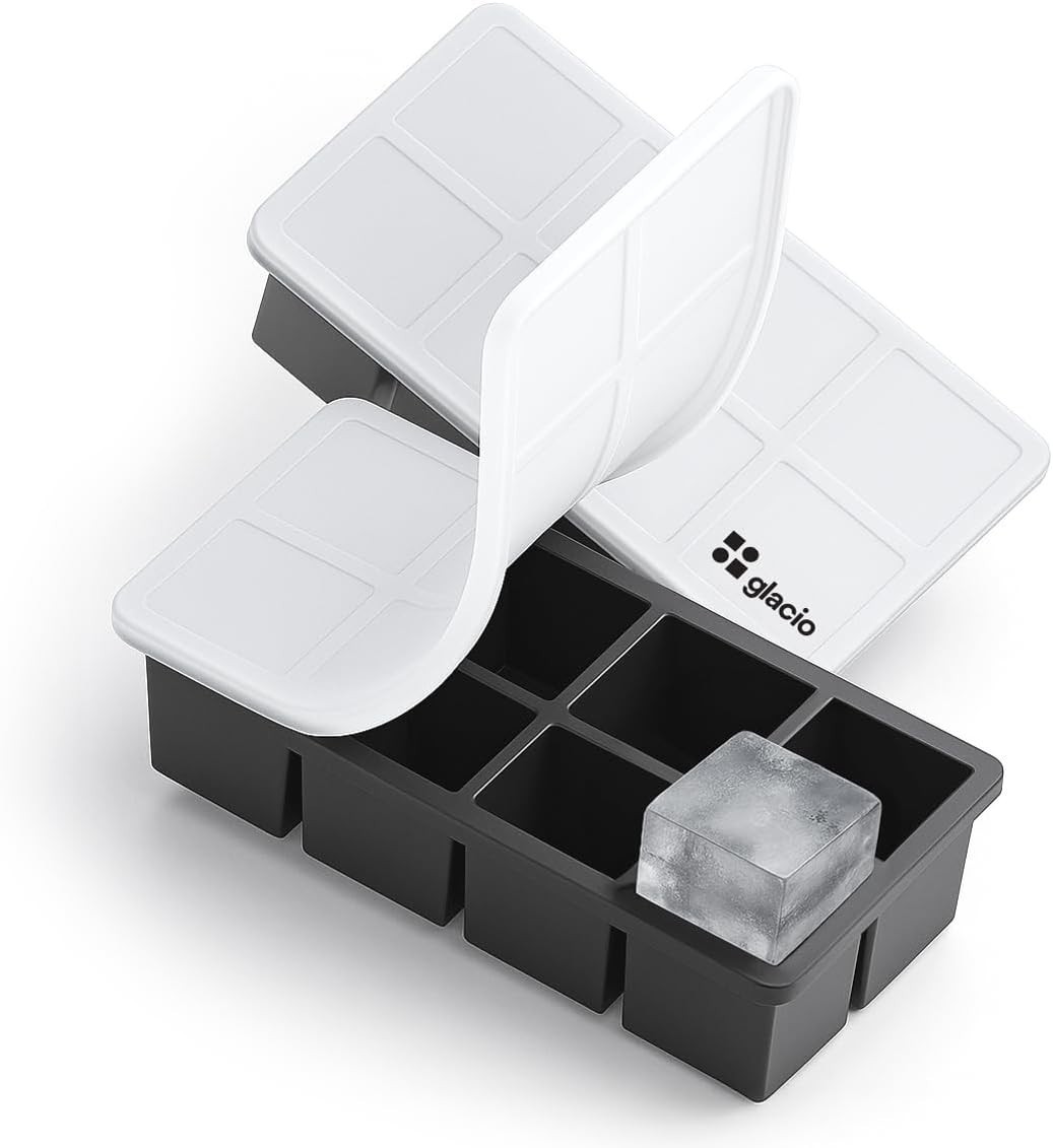 Large Silicone Ice Cube Trays - 2 Pack