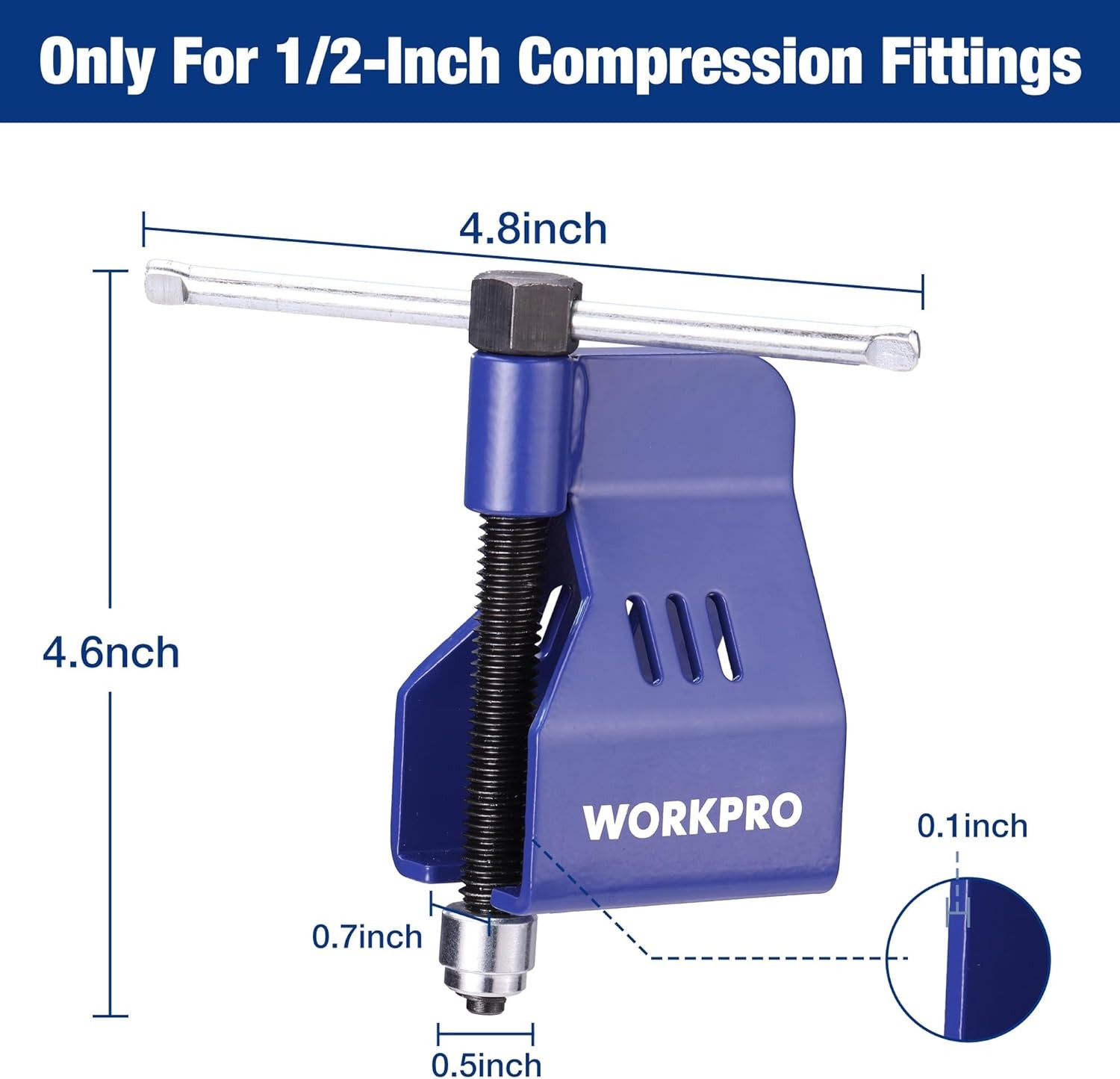 WORKPRO 1/2" Copper Tube Compression Sleeve Puller Ferrule Ring Removal Tool USA