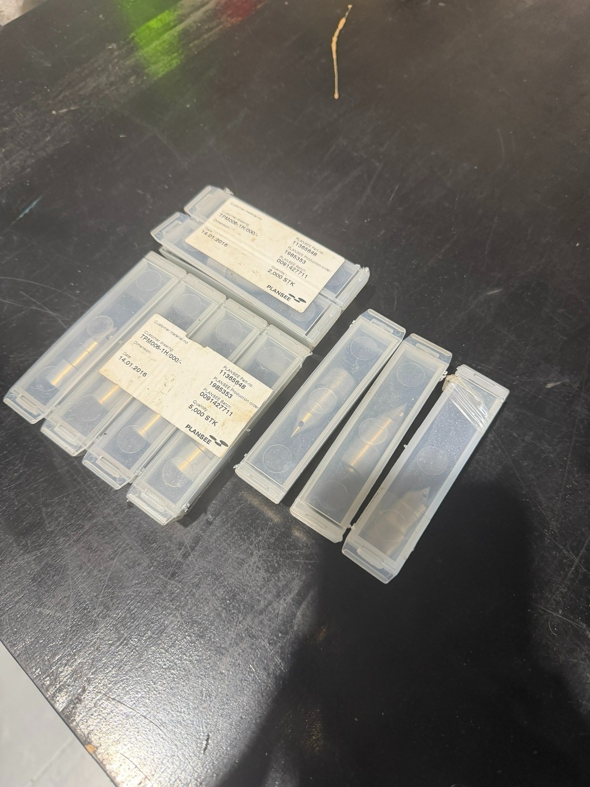 Lot of 8 Plansee Precision Tungsten Probe TipsElectrodes PN 11365648 NOS