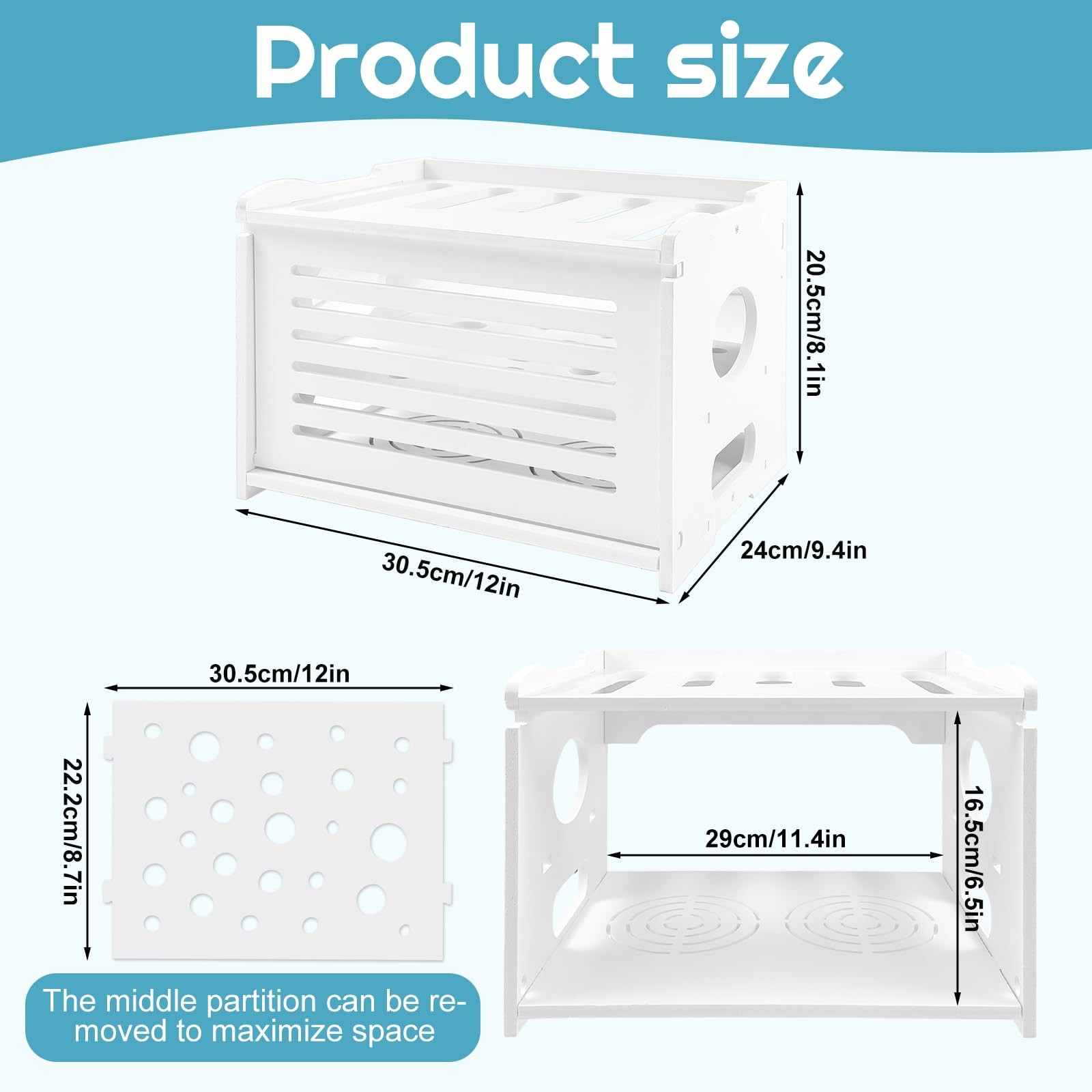 Upgrade Router Shelf Storage, Networking Router Stand, Freestand & Wall Mount...