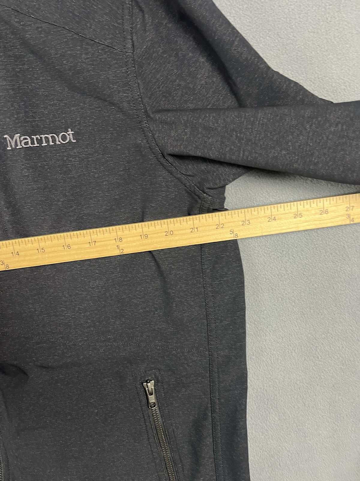 Marmot Jacket Mens Large Gray Softshell Full Zip Hiking Outdoor Casual