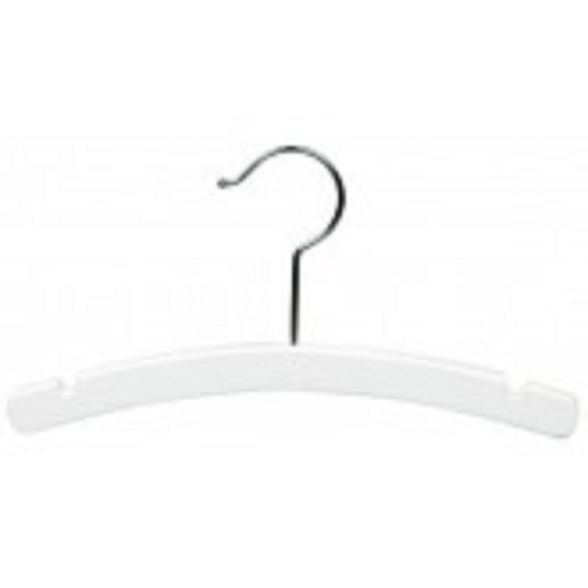 Only Hangers 12" Children's White Wood Dress Hanger Box of 50
