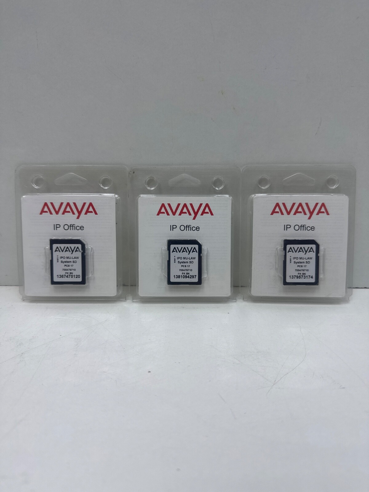 LOT OF  3 PCs NEW AVAYA IPO MU-LAW PCS18 System SD Card 700479710