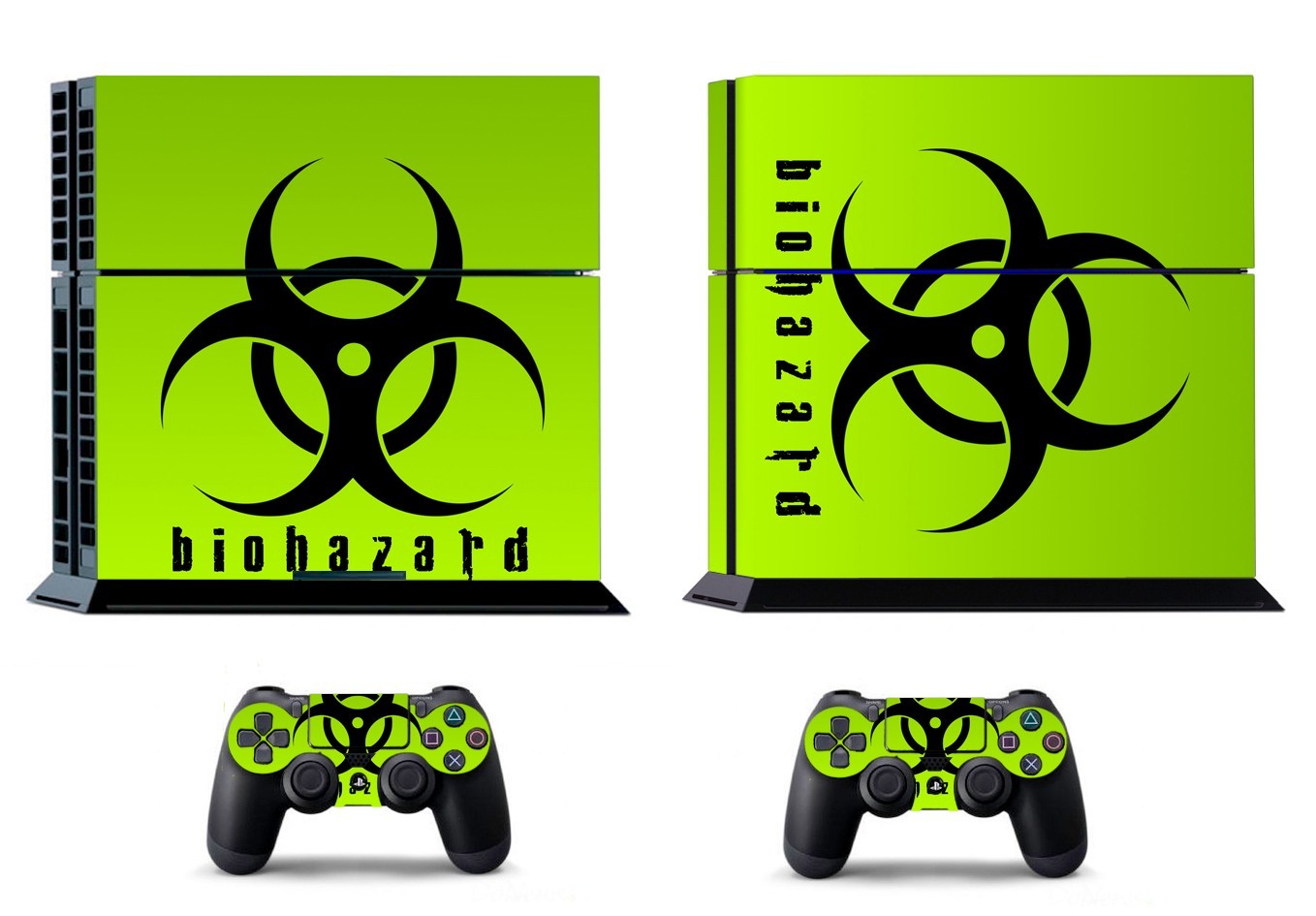 Biohazard 253 Vinly Skin Sticker Sony PS4 PlayStation 4 and 2 controller skins