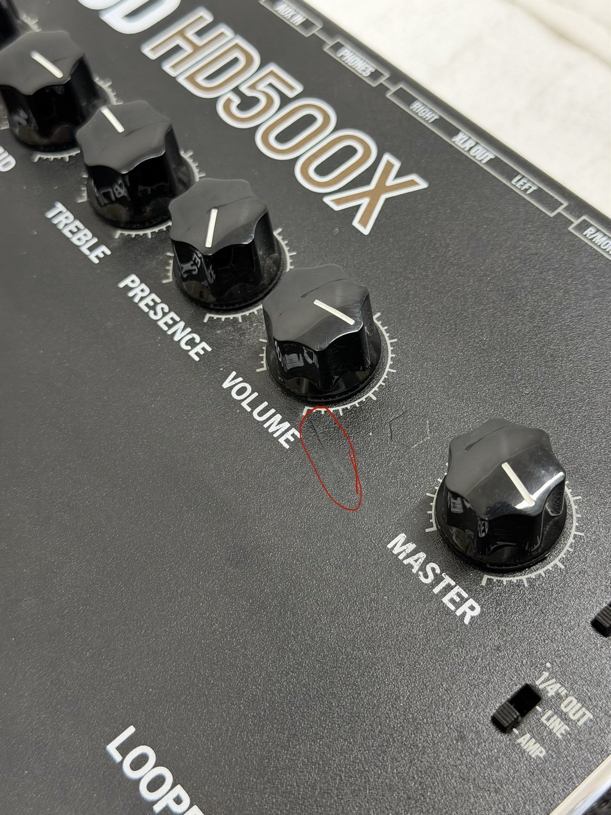 Line 6 POD HD500X Multi-Effect Guitar Pedal Control w/Power Supply