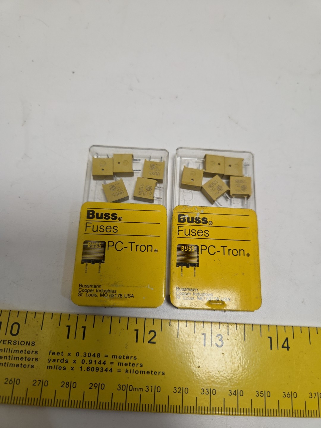 Buss PCC-1/2 PC-Tron Subminiature, Radial Lead, Fast-Acting Fuse Lot Of 10 NOS