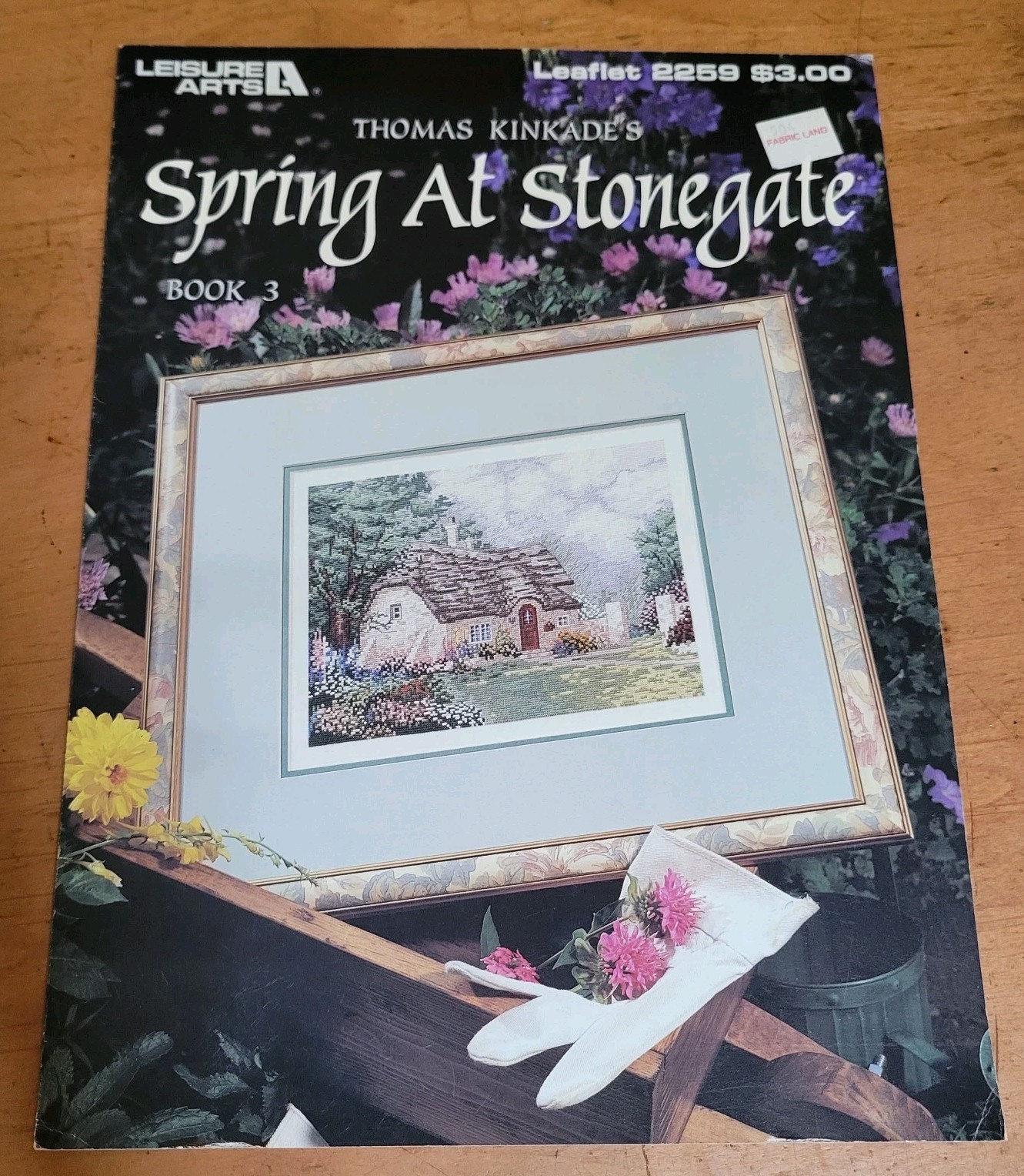 Leisure Arts 2259 THOMAS KINKADE'S Spring At Stonegate Bk 3 Leaflet CROSSSTITCH