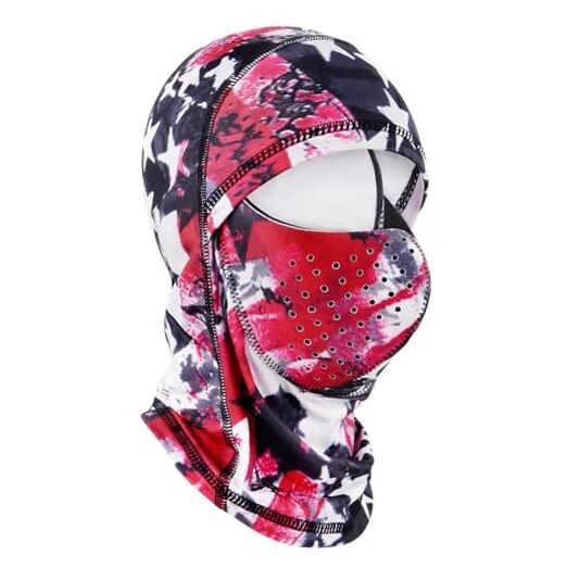 Kids Ski Mask, Winter Warm Breathable Balaclava for Boys&Girls, Medium Red