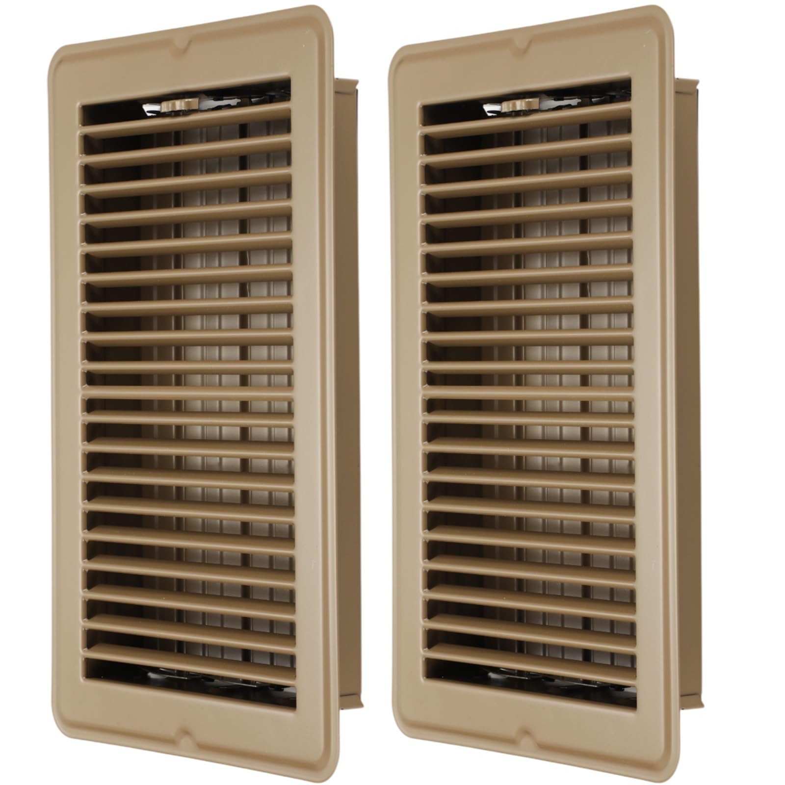 Fumete 2 Pcs 6 x 10'' Brown Floor Vent Covers Heavy Duty Floor Register Metal...