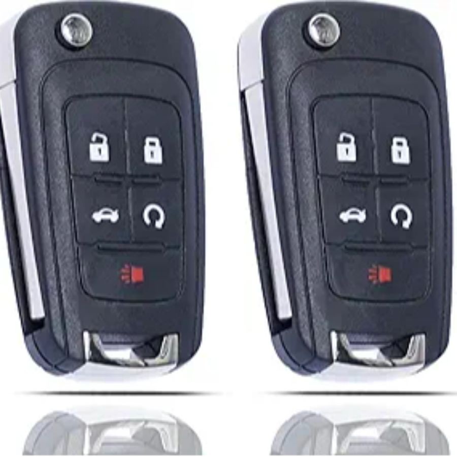 Flip Key Fob Shell Case Replacement Fits for Cruze Malibu Equinox Sonic Impala T