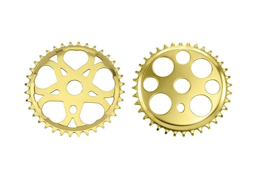 Lowrider 36T Bicycle Chainring Sprocket Gold Beach Cruiser Two Style Options.