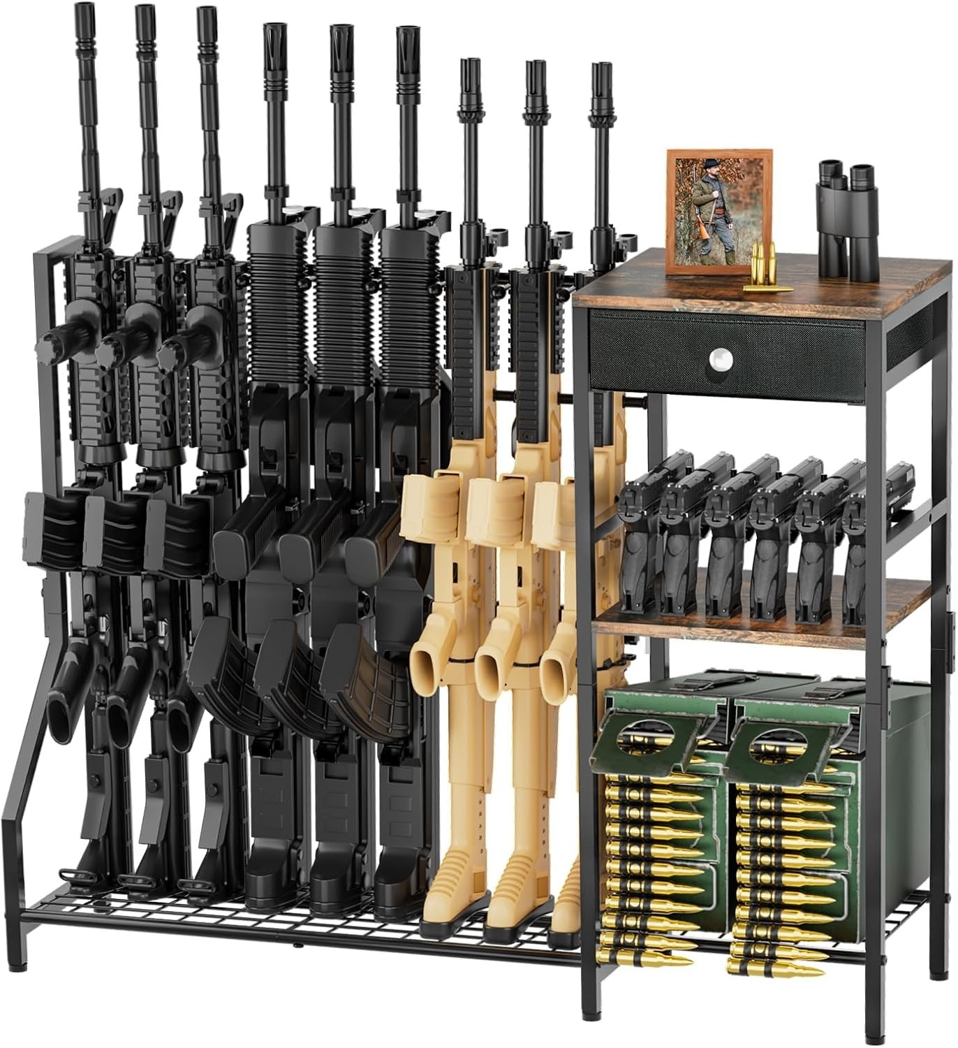 Gun Rack, Shotgun Racks Heavy Duty Rifle Rack Vertical Gun Display Stand Gun Sto