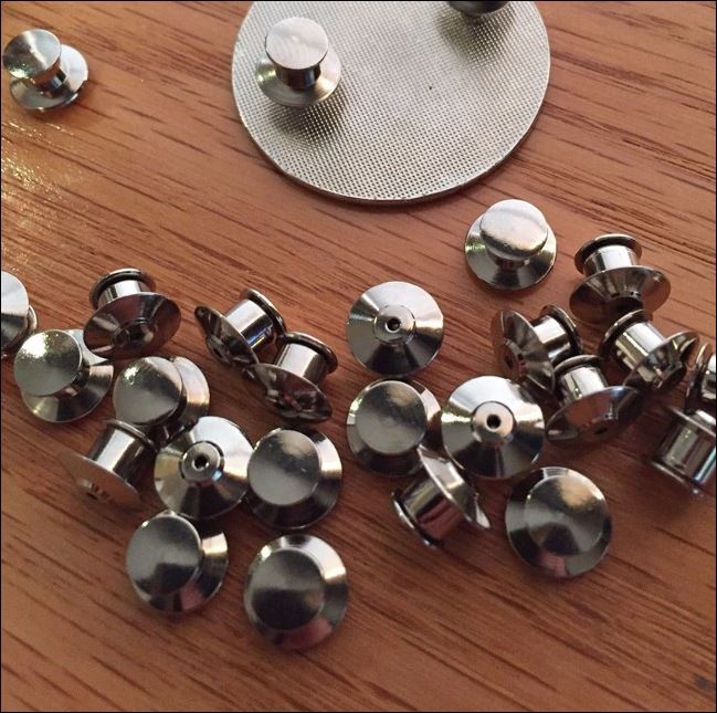 Qty 10-100 Locking Flathead Lapel Pin Back Clutch Clasp Fastener