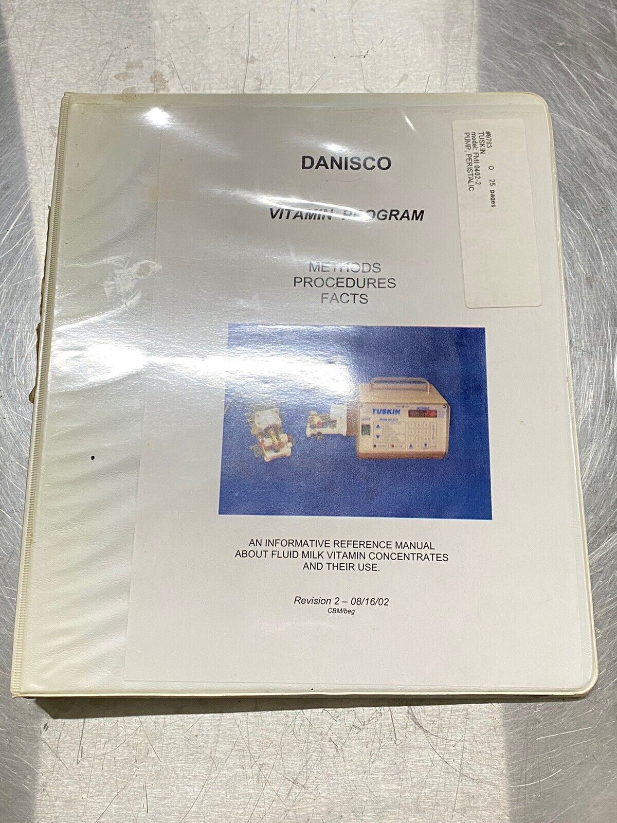 Tuskin Danisco Vitamin Program - Users Guide /Instruction Manual
