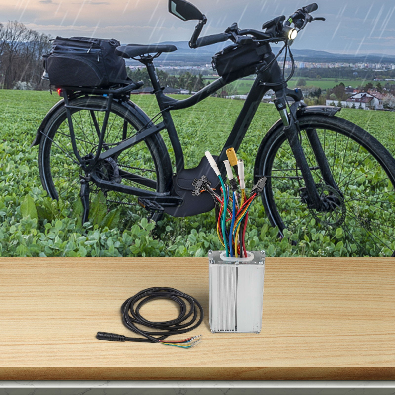 21A 48V Brushless Controller with Aluminium Alloy Shell and Adapter Cable