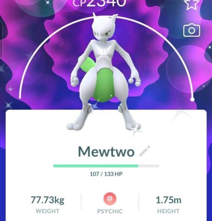 Pokémon - Shiny Mewtwo - P T C - 80k stardust - Please see description